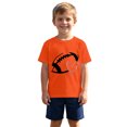 thumbnail image 1 of Kiijoy Football Graphic Tshirt Boys Casual Sports Short Sleeve T Shirt, Orange, Sizes 2-3, 1 of 3