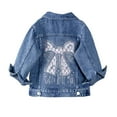 thumbnail image 1 of Kiijoy Girl Embroidery Denim Jackets Kids Button Outerwear Casual Cute Coat, Sizes 3-4, 1 of 4