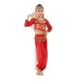 thumbnail image 1 of Kiijoy Girl's Dance Outfits Show Belly Dance Sequin Mesh Clothes Set, 1 of 3