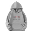 thumbnail image 1 of Kiijoy Girl's Pullover Hoodie Cartoon Cat Print Hooded Sweatshirt with Pocket, Sizes 3-4, 1 of 2