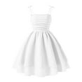 thumbnail image 1 of Kiijoy Girl's Solid Plain Flowy Cami Dress Tie Shoulder Ruched A Line Dress, Sizes 8-12, 1 of 4