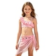 thumbnail image 1 of Kiijoy Girls 3 Piece Swimsuit Ruffle Bikini Set Cover Up Skirt Bathing Suit, Sizes 5-12, 1 of 5
