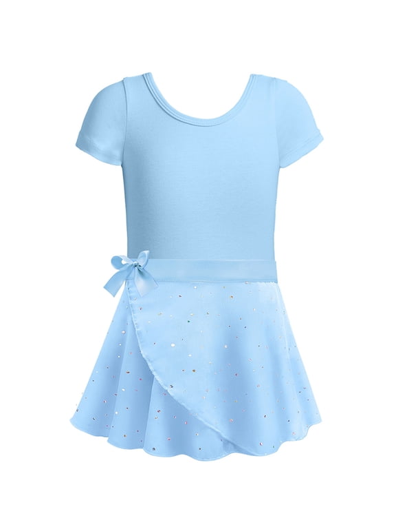 Girls Ballet Leotard with Removable Skirt Stretch Ballet Dance Dress