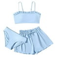 thumbnail image 1 of Kiijoy Girls Bikini Bathing Suit Solid Adjustable Strap Swimsuit Set, Sizes 8-10, 1 of 4