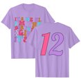thumbnail image 1 of Kiijoy Girls Birthday T-Shirt Letter Print Short Sleeve T Shirt Tee, Purple, Sizes 10-11, 1 of 2