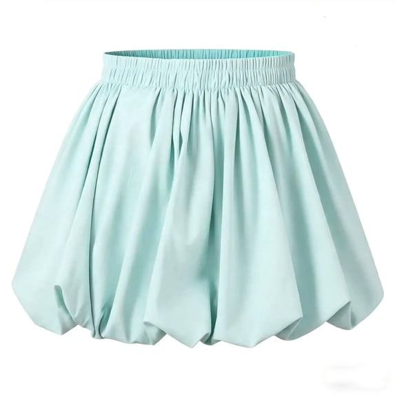 Kiijoy Girls Bubble Skort Casual High Waisted Skirt Cute Pull On Skorts, Size 2-14