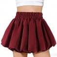 thumbnail image 1 of Kiijoy Girls Bubble Skort Casual High Waisted Skirt Cute Pull On Skorts, Size 2-14, 1 of 6