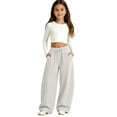thumbnail image 1 of Kiijoy Girls Casual Athletic Sweatpants Baggy Drawstring Jogger Pants, Sizes 5-15, 1 of 5