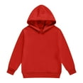 thumbnail image 1 of Kiijoy Girls Casual Hoodie Solid Unisex Cozy Hooded Sweatshirt Kids Cotton Pullover Shirt, 1 of 3