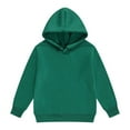 thumbnail image 1 of Kiijoy Girls Casual Hoodie Solid Unisex Cozy Hooded Sweatshirt Kids Cotton Pullover Shirt, 1 of 3