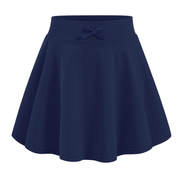 Kiijoy Girls Casual Summer Skirt Solid Color Athletic Tennis Skirt, Sizes 3-14
