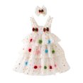 thumbnail image 1 of Kiijoy Girls Christmas Party Dresses Sleeveless Tulle Princess Dress, White, Size 12M-6Y, 1 of 5