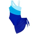 thumbnail image 1 of Kiijoy Girls Color Block One-Piece Swimsuit with Cover-Up Bathing Suit, 2 Piece, Sizes 7-18, 1 of 7