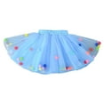 thumbnail image 1 of Kiijoy Girls Colorful Pompoms Tutu Skirt Carnival Party Tulle Skirts Mesh Petticoat, 1 of 2