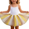 thumbnail image 1 of Kiijoy Girls Colorful Rainbow Tulle Skirt Kids Holiday Party Dance Tutu Skirt, Sizes One Size, 1 of 3