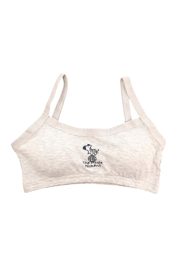 Girls Cotton Training Bra Comfortable Cartoon Everyday Bra