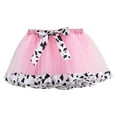 thumbnail image 1 of Kiijoy Girls Cow Print Tutu Skirt Ballet Dance Birthday Party Tulle Skirt, Pink, Size 2-8, 1 of 4