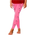 thumbnail image 1 of Kiijoy Girls Cute Cat Print High Waisted Leggings Athletic Stretchy Pants Tights, Pink, Sizes 3-14, 1 of 4