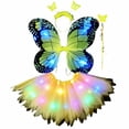 thumbnail image 1 of Kiijoy Girls Fairy Light Up Tutu Skirt Stage Performance Tulle Skirt Headband Wand, 1 of 4