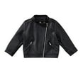 thumbnail image 1 of Kiijoy Girls Fashion Pu Leather Motorcycle Jacket Kids Zipper Outerwear Coat, Sizes 6-7, 1 of 8