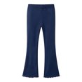 thumbnail image 1 of Kiijoy Girls Flared Leggings Pants Casual Solid Stretch Ruffle Pants, Navy, Sizes 4-16, 1 of 4
