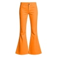 thumbnail image 1 of Kiijoy Girls Flared Pants Casual Solid Mid Rise Slim Fit Pants with Pockets, Sizes 9-10, 1 of 5