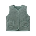 thumbnail image 1 of Kiijoy Girls Vest Kids Solid Color Softshell Sleeveless Outerwear Vest, Green, 10-12 Years, 1 of 3