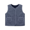 thumbnail image 1 of Kiijoy Girls Vest Kids Solid Color Softshell Sleeveless Outerwear Vest, Navy, 7-8 Years, 1 of 5