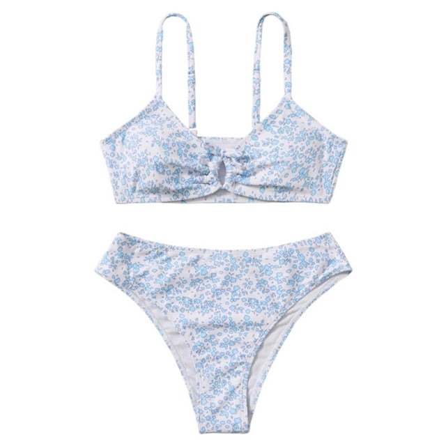 Kiijoy Girls Floral 2 Piece Swimsuit Beach Bikini Set Bathing Suits, Sizes 8-9