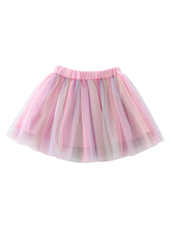 Girls Floral Embroidery Tutu Skirt Ballet Dance Party Tulle Skirt, Purple, Size 1-10