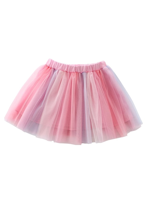 Girls Floral Embroidery Tutu Skirt Ballet Dance Party Tulle Skirt, Size 1-10