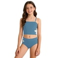 thumbnail image 1 of Kiijoy Girls Flower Cutout Bikini Set Spaghetti Strap Swimsuit Bathing Suit, Sizes 4-16, 1 of 5