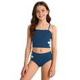 thumbnail image 1 of Kiijoy Girls Flower Cutout Bikini Set Spaghetti Strap Swimsuit Bathing Suit, Sizes 4-16, 1 of 5