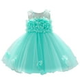 thumbnail image 1 of Kiijoy Girls Flower Lace Sleeveless Party Dress Wedding Princess Dress Pageant Gown, Sizes 0-24M, 1 of 5
