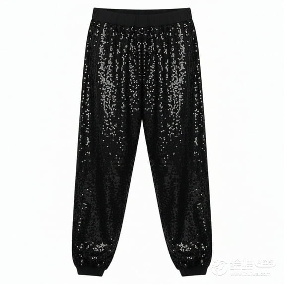 Kiijoy Girls Glitter Sequins Harem Pants Dance Performance Party Baggy Pants, Sizes 3-16