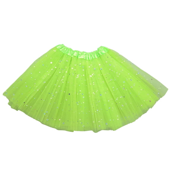 Kiijoy Girls Glitter Sequins Tutu Skirt Ballet Dance Holiday Party Tulle Skirt