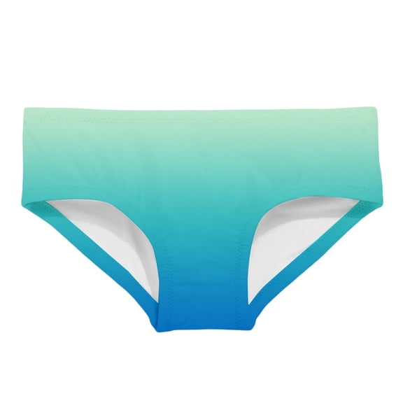 Kiijoy Girls Gradient Swim Trunks Summer Beach Swimwear Stretch Bikini Bottoms, Sizes 2-8