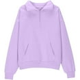 thumbnail image 1 of Kiijoy Girls Half Zip Sweatshirt Solid Color Lightweight Casual Pullover Top, Sizes 9-10, 1 of 3
