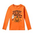 thumbnail image 1 of Kiijoy Girls Halloween Long Sleeve T Shirt Kids Cotton T-Shirt Top, Orange, Sizes 2-13, 1 of 6