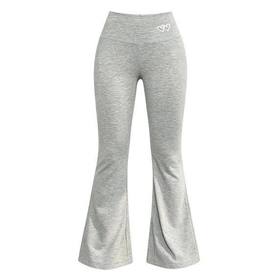 Kiijoy Girls High Rise Flared Pants Casual High Rise Stretch Yoga Pants, Sizes 2-10