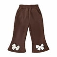 thumbnail image 1 of Kiijoy Girls High Waisted Bow Flared Pants Comfortable Pull On Casual Trousers, Sizes 1-14, 1 of 3