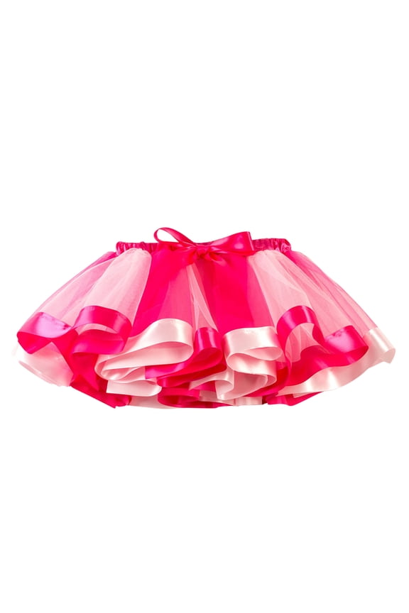 Girls Holiday Party Rainbow Tutu Skirt Stage Performance Ballet Dance Skirt