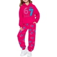 thumbnail image 1 of Kiijoy Girls' Hoodie and Jogger Pants Set Hooded Sweatshirt Sweatpants Tracksuit, Sizes 12-13, 1 of 6