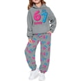 thumbnail image 1 of Kiijoy Girls' Hoodie and Jogger Pants Set Hooded Sweatshirt Sweatpants Tracksuit, Sizes 6-7, 1 of 6