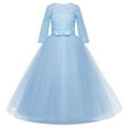 thumbnail image 1 of Kiijoy Girls Lace Mesh Wedding Bridesmaid Dress Pageant Party Formal Dress, Sizes 5-14, 1 of 4