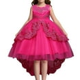 thumbnail image 1 of Kiijoy Girls Lace Sleeveless High Low Dress Wedding Pageant Princess Dress, Sizes 12-13, 1 of 3