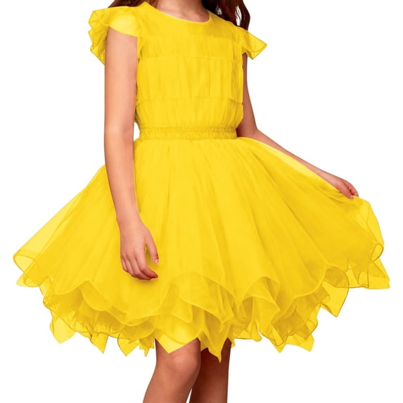 Kiijoy Girls Layered Tutu Skirt Ballet Dance Performance Party Puffy Tulle Skirt, Sizes One Size