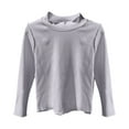 thumbnail image 1 of Kiijoy Girls Long Sleeve High Neck T-Shirt Solid Stretch Soft Casual T Shirt, Sizes 4-5, 1 of 2