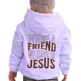 thumbnail image 1 of Kiijoy Girls Long Sleeve Pullover Hoodie Kids Letter Print Sweatshirt, Purple, 7-8 Years, 1 of 6