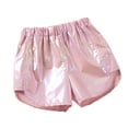 thumbnail image 1 of Kiijoy Girls Metallic Athletic Shorts Casual Sports Breathable Biker Shorts, Sizes 2-3, 1 of 7